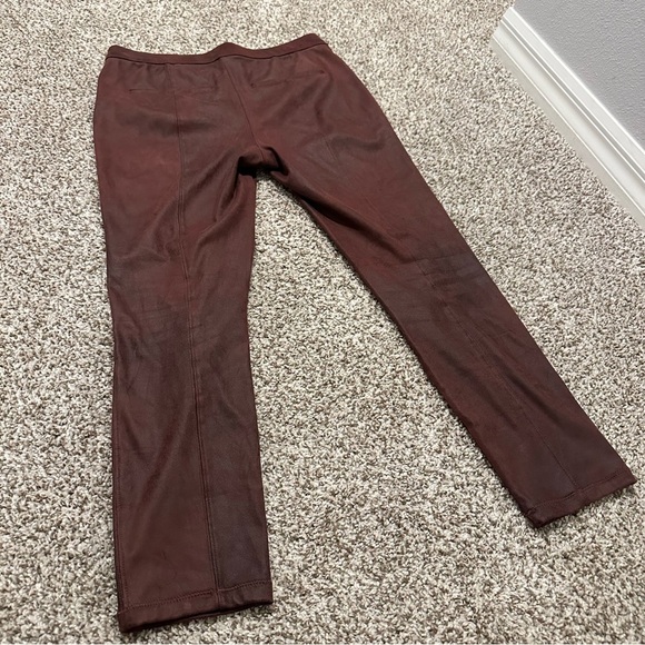 Free People Pull On Vegan Suede Like Legging Burgundy Skinny Pant, Size 29 - Picture 13 of 14